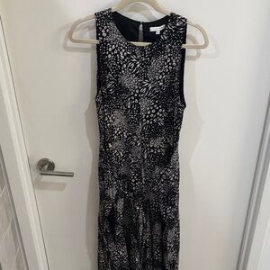 Joie Black and White Sleeveless Jumpsuit